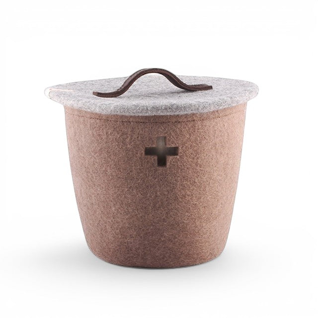 Wool Basket Small - Brown