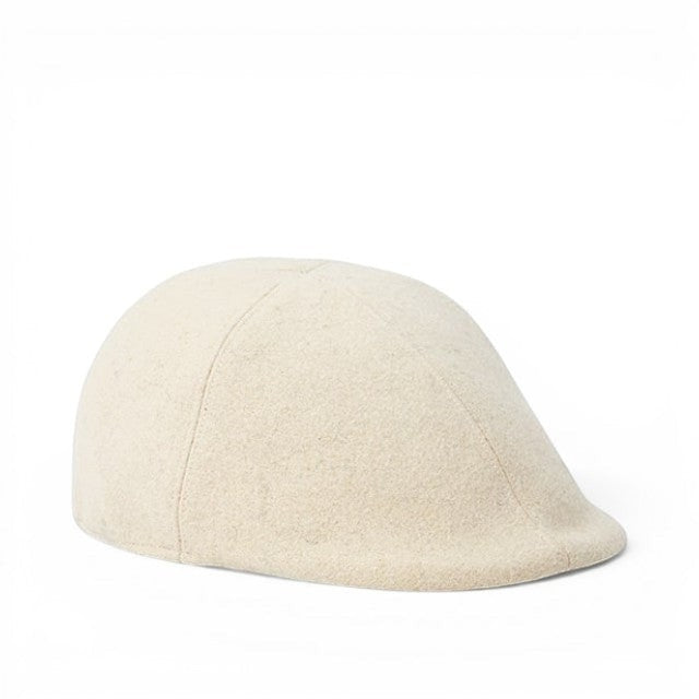 Baabuk Blacknose wool beret in cream, inspired by traditional Portuguese shepherd hats, made in Portugal.