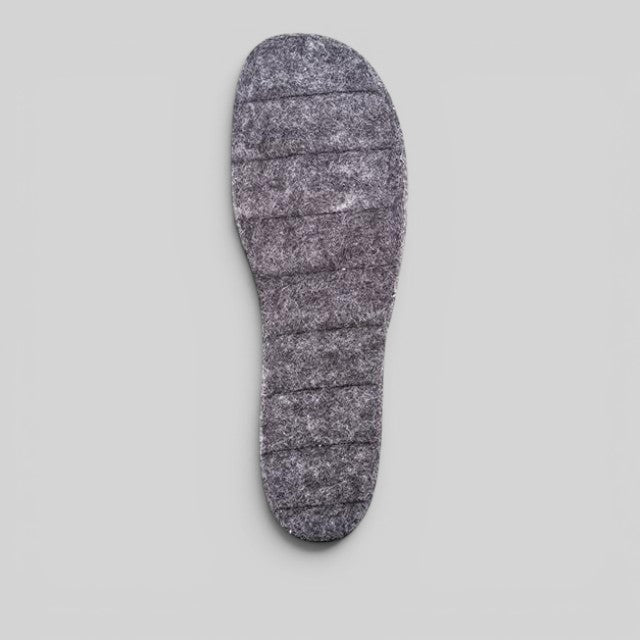 Baabuk handcrafted grey felt slipper insoles, designed for comfort and durability in a convenient 3-pack bundle.