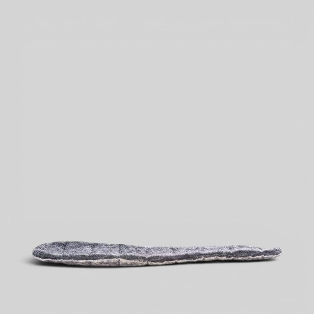 Baabuk handcrafted grey wool slipper insoles, pack of three replacement inserts for added comfort.
