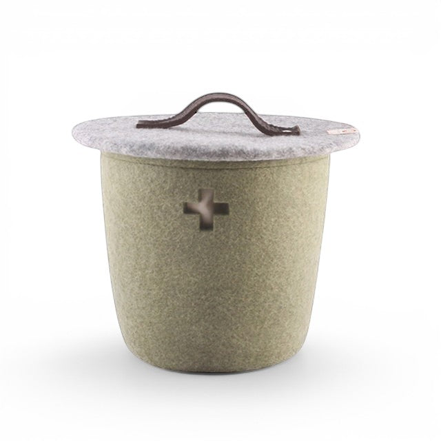 Wool Basket Small - Khaki